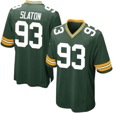 T.J. Slaton Youth Green Game Team Color Jersey