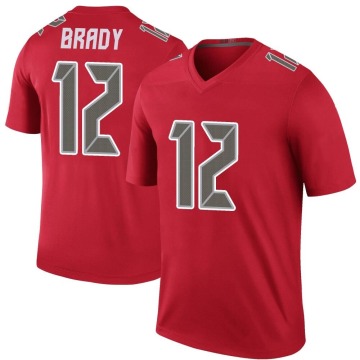 Tom Brady Youth Red Legend Color Rush Jersey