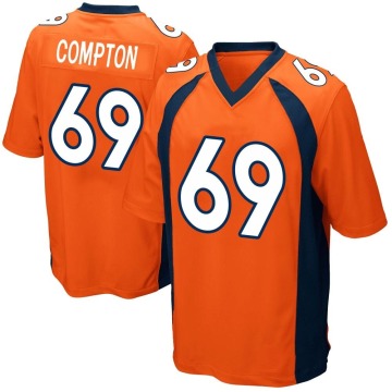 Tom Compton Youth Orange Game Team Color Jersey