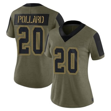 Tony Pollard Women's Olive Limited 2021 Salute To Service Jersey