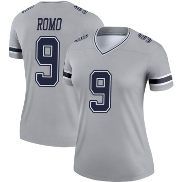 Tony Romo Women's Gray Legend Inverted Jersey