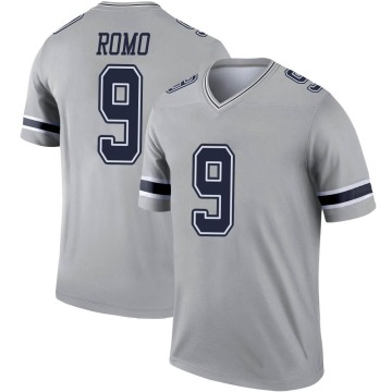 Tony Romo Youth Gray Legend Inverted Jersey