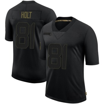 Torry Holt Men's Black Limited 2020 Salute To Service Jersey