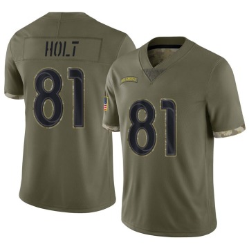 Torry Holt Men's Olive Limited 2022 Salute To Service Jersey