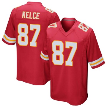 Travis Kelce Youth Red Game Team Color Jersey