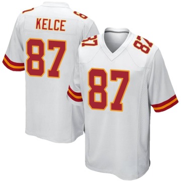 Travis Kelce Youth White Game Jersey