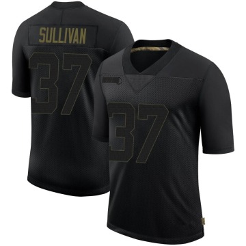 Tre Sullivan Men's Black Limited 2020 Salute To Service Jersey