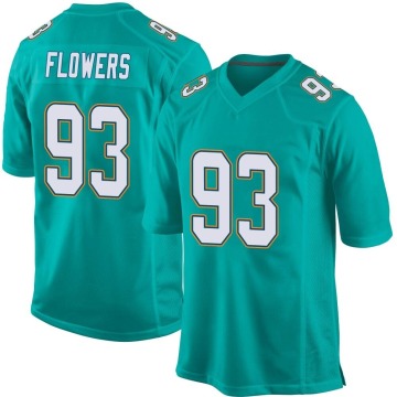 Trey Flowers Youth Aqua Game Team Color Jersey