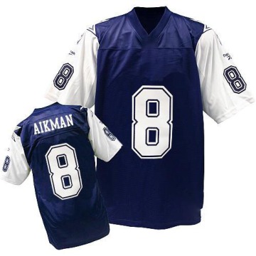 Troy Aikman Men's Blue/White Authentic Navy Throwback Jersey