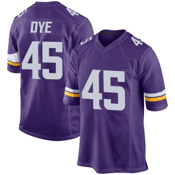 Troy Dye Youth Purple Game Team Color Jersey