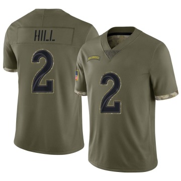 Troy Hill Men's Olive Limited 2022 Salute To Service Jersey