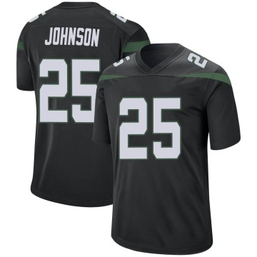 Ty Johnson Youth Black Game Stealth Jersey