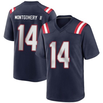 Ty Montgomery Men's Navy Blue Game Team Color Jersey