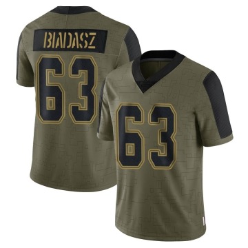 Tyler Biadasz Men's Olive Limited 2021 Salute To Service Jersey