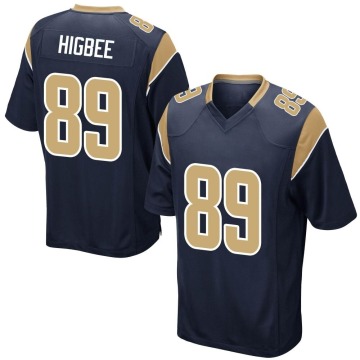 Tyler Higbee Youth Navy Game Team Color Jersey