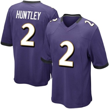 Tyler Huntley Men's Purple Game Team Color Jersey