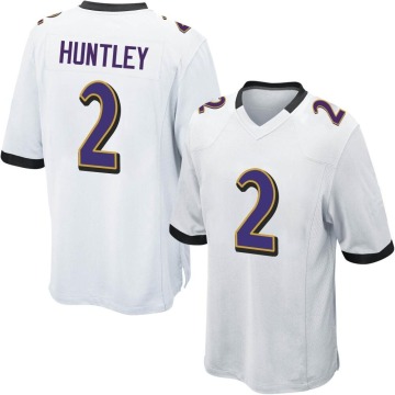 Tyler Huntley Men's White Game Jersey