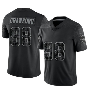 Tyrone Crawford Men's Black Limited Reflective Jersey