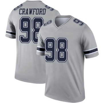 Tyrone Crawford Men's Gray Legend Inverted Jersey