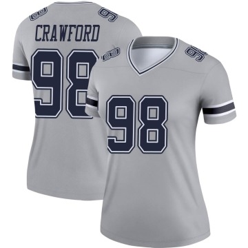 Tyrone Crawford Women's Gray Legend Inverted Jersey