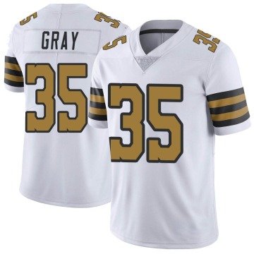 Vincent Gray Men's White Limited Color Rush Jersey