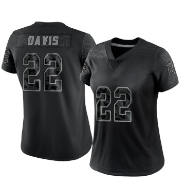 Vontae Davis Women's Black Limited Reflective Jersey