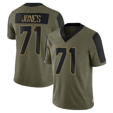 Walter Jones Youth Olive Limited 2021 Salute To Service Jersey