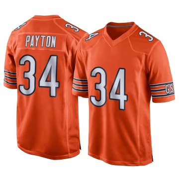 Walter Payton Youth Orange Game Alternate Jersey