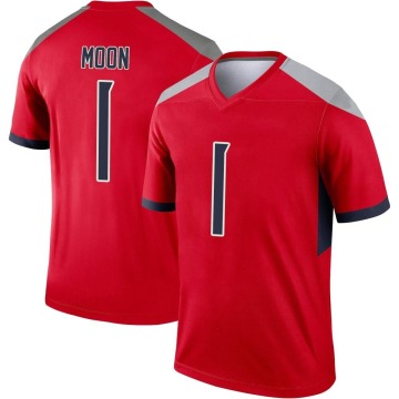 Warren Moon Youth Red Legend Inverted Jersey