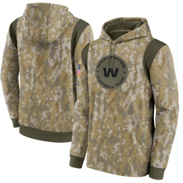 Washington Commanders Men's Camo 2021 Salute To Service Therma Performance Pullover Hoodie