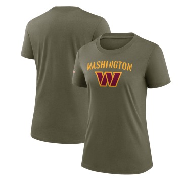 Washington Commanders Women's Olive Legend 2022 Salute To Service T-Shirt
