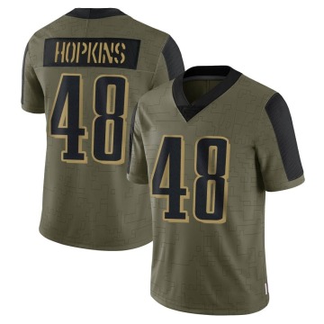 Wes Hopkins Men's Olive Limited 2021 Salute To Service Jersey