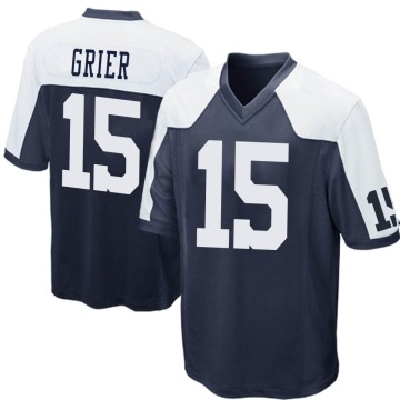 Will Grier Men's Navy Blue Game Throwback Jersey
