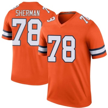 Will Sherman Youth Orange Legend Color Rush Jersey