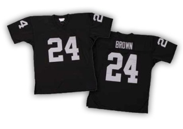 Willie Brown Men's Black Authentic Team Color Throwback Jersey