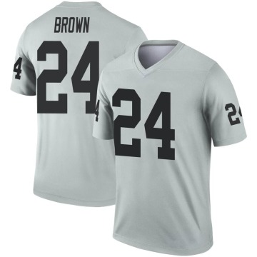 Willie Brown Men's Brown Legend Inverted Silver Jersey