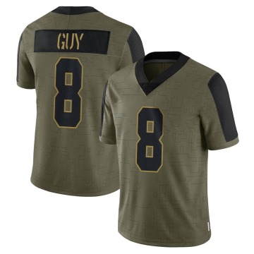 Wilson Ray Guy Men's Olive Limited 2021 Salute To Service Jersey