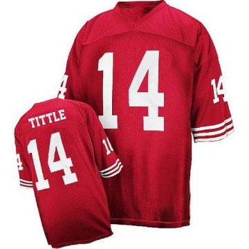 Y.A. Tittle Men's Red Authentic Throwback Jersey