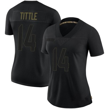 Y.A. Tittle Women's Black Limited 2020 Salute To Service Jersey