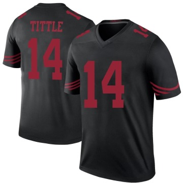 Y.A. Tittle Youth Black Legend Color Rush Jersey