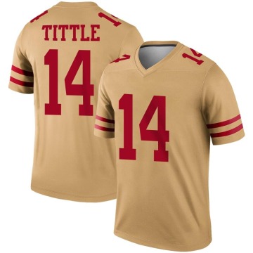 Y.A. Tittle Youth Gold Legend Inverted Jersey