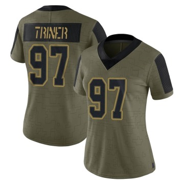 Zach Triner Women's Olive Limited 2021 Salute To Service Jersey