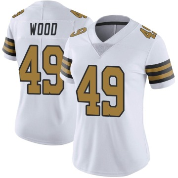 Zach Wood Women's White Limited Color Rush Jersey