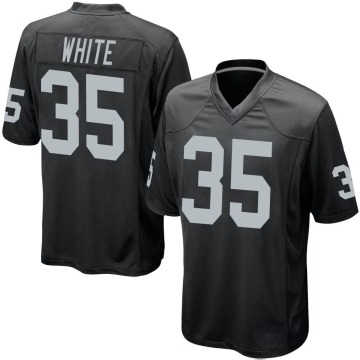 Zamir White Youth White Game Black Team Color Jersey